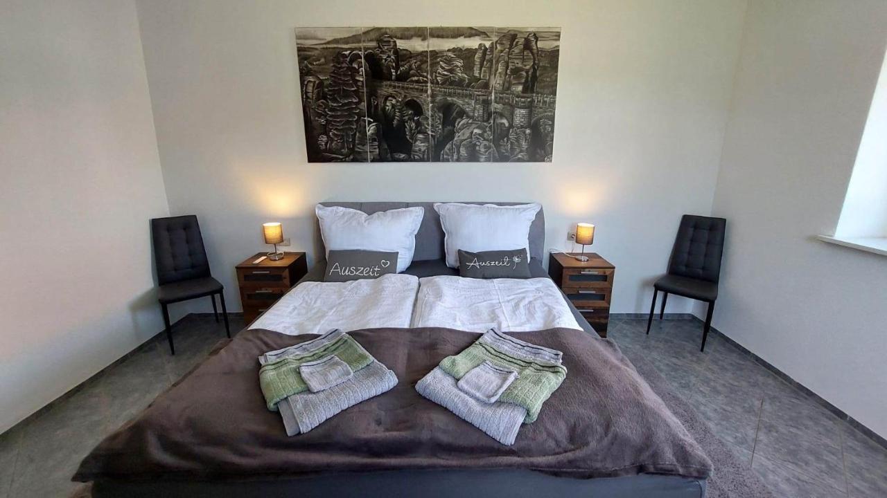 Ferienwohnung Am Hofladen Hellendorf - Saechsische Schweiz Bad Gottleuba Exteriör bild