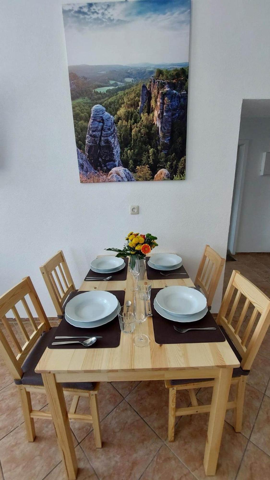 Ferienwohnung Am Hofladen Hellendorf - Saechsische Schweiz Bad Gottleuba Exteriör bild
